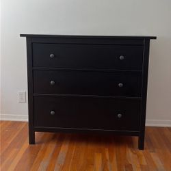 IKEA HEMNES 3-Drawer Dresser (Black-brown)