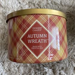 Autumn Wreath Large 3 Wick Candle