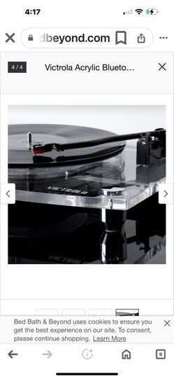 MODERN LUCITE RECORD PLAYER WITH BLUETOOTH SPEAKERS