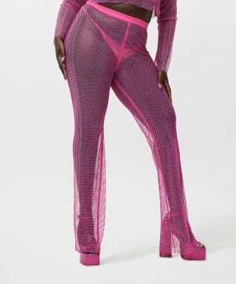 Adidas X Ivy Park Crystal Mesh Pants Size M