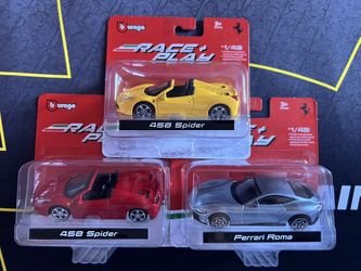 Bburago Race + Play Ferrari Set of 3 Toy Cars