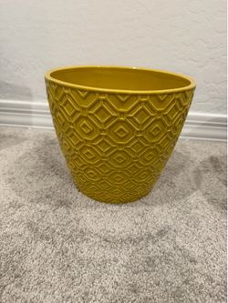 Mustard Yellow Ceramic Planter Pot
