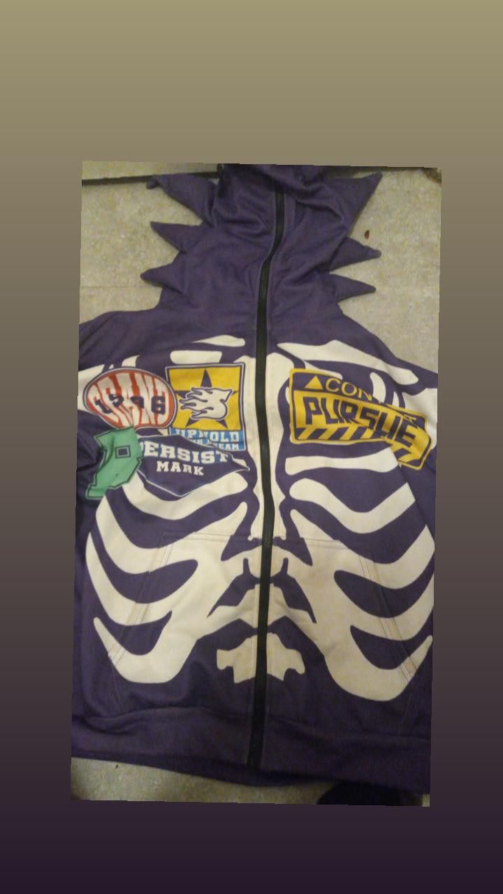 Purple And White Skelton Jacket
