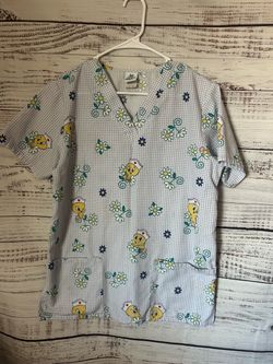 Vintage Looney Tunes Tweety Bird scrub top size small