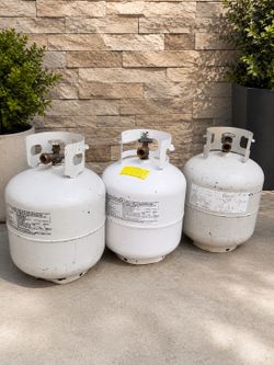 3 Empty Propane Tanks
