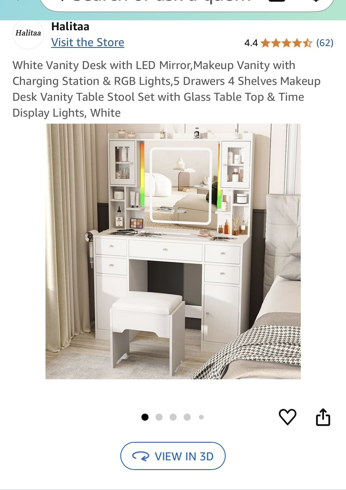 White Makeup Vanity