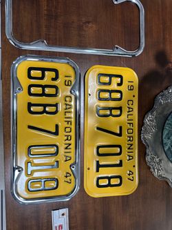 Restored Vintage 1947 plates