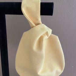 Sunshine Yellow Faux Suede Wristlet 