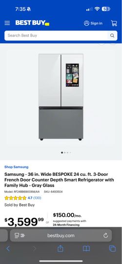 Samsung touch screen fridge