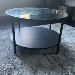 Free Round Glasstop Coffee Table