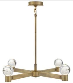 Lyric LED 32” Heritage Brass Chandelier Ceiling Light