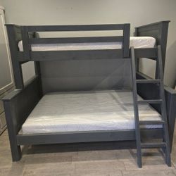 Twin Over Full Bunk Bed With Mattress 