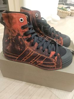 NIB Adidas Y-3 Nizza Hi Black Tribe Orange Tie-Dye