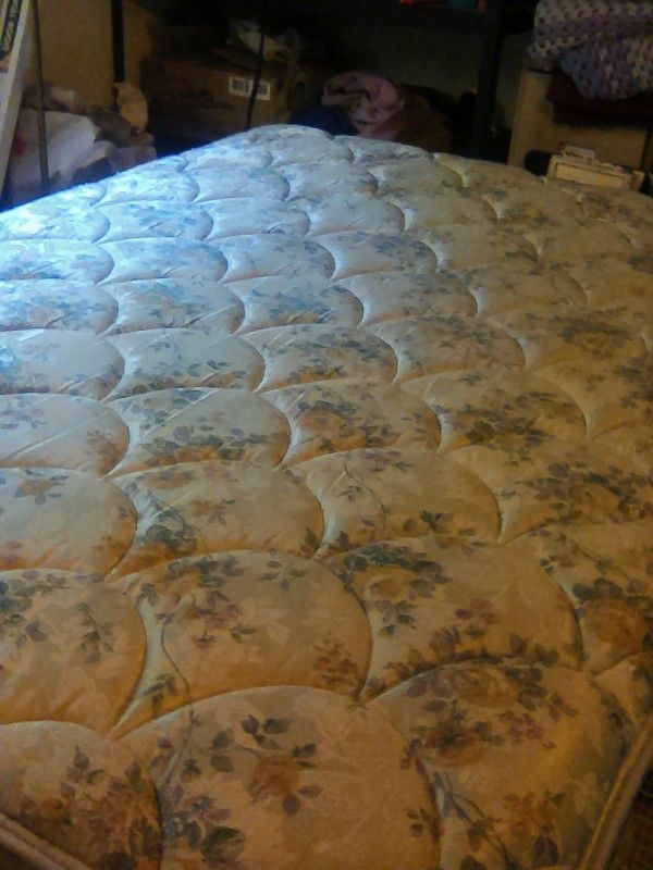 Queen Size Pillow Top Mattress And Box Spring.