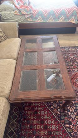 Wood coffee table