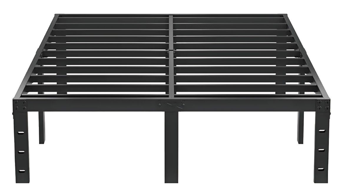 Full Metal Bed Frame, Black, Basic Steel Slats Platform