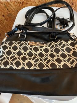 Ellen Tracy Signature Handbag with Crossbody Strap