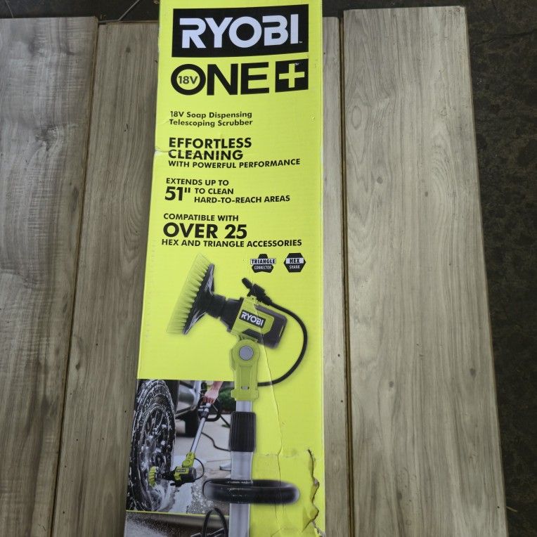 RYOBI ONE+ 18V Cordless Soap Dispensing Scrubber (Tool Only