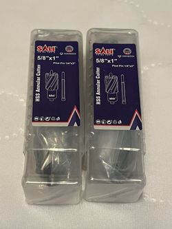 HSS Annular Cutter 5/8" X 1" w/ Pilot Pin 1/4"x3" (NEW) (Nuevo)