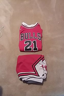 Chicago Bulls Jimmy Butler jersey set with shorts