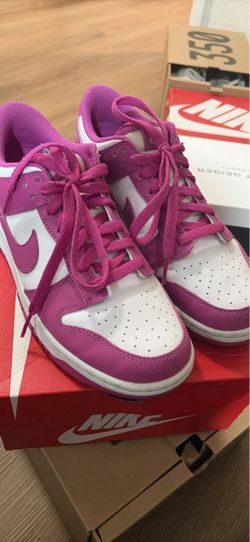 Nike Dunk Low Pink and White Sneakers sizes 7y