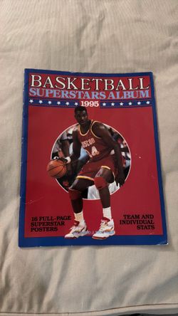 Vintage 1995 Basketball Superstars Album Magazine Hakeem Olajuwon Posters
