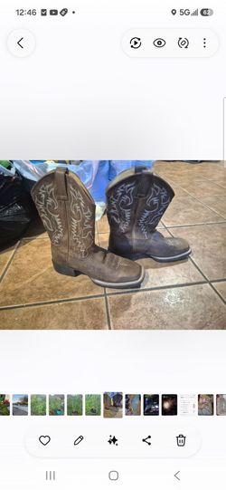 Brown Leather Cowboy Boots