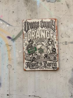 City of Orange metal Sign