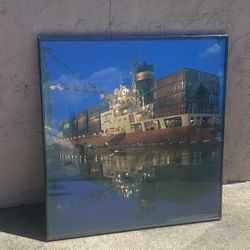 Railroad Container Ship Print Framed