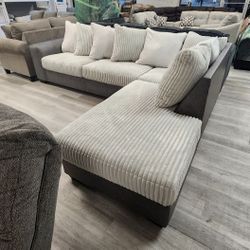 CLAIRETTE COURT ALLOY 2-PIECE SECTIONAL WITH CHAISE