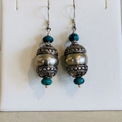 Silver and Turquoise Earrings