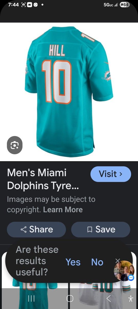 Miami Dolphins  #10 NFL  Large Jersey