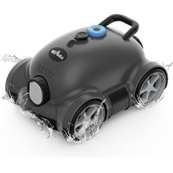 MEANFUN 2024 New Cordless Robotic Pool Vacuum Cleaner, Last 150 Mins & Clean 2152 Sq. Ft for Above Ground and Inground Pool Robot - 9000mah Automatic 