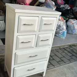 Sold  Wood, White Dresser