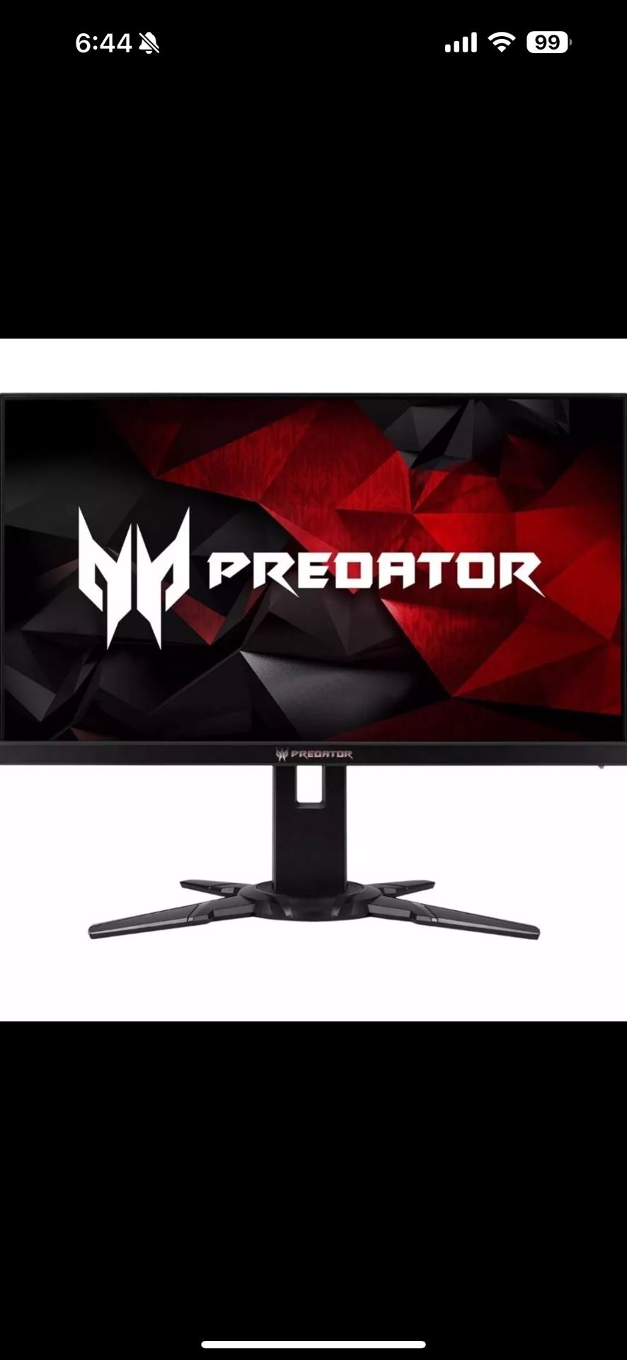 Predator Xb271h Monitor Acer Predator 144hz Monitor Gaming LED 27