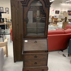 Mahogany Color Secretary Desk w/ Hutch