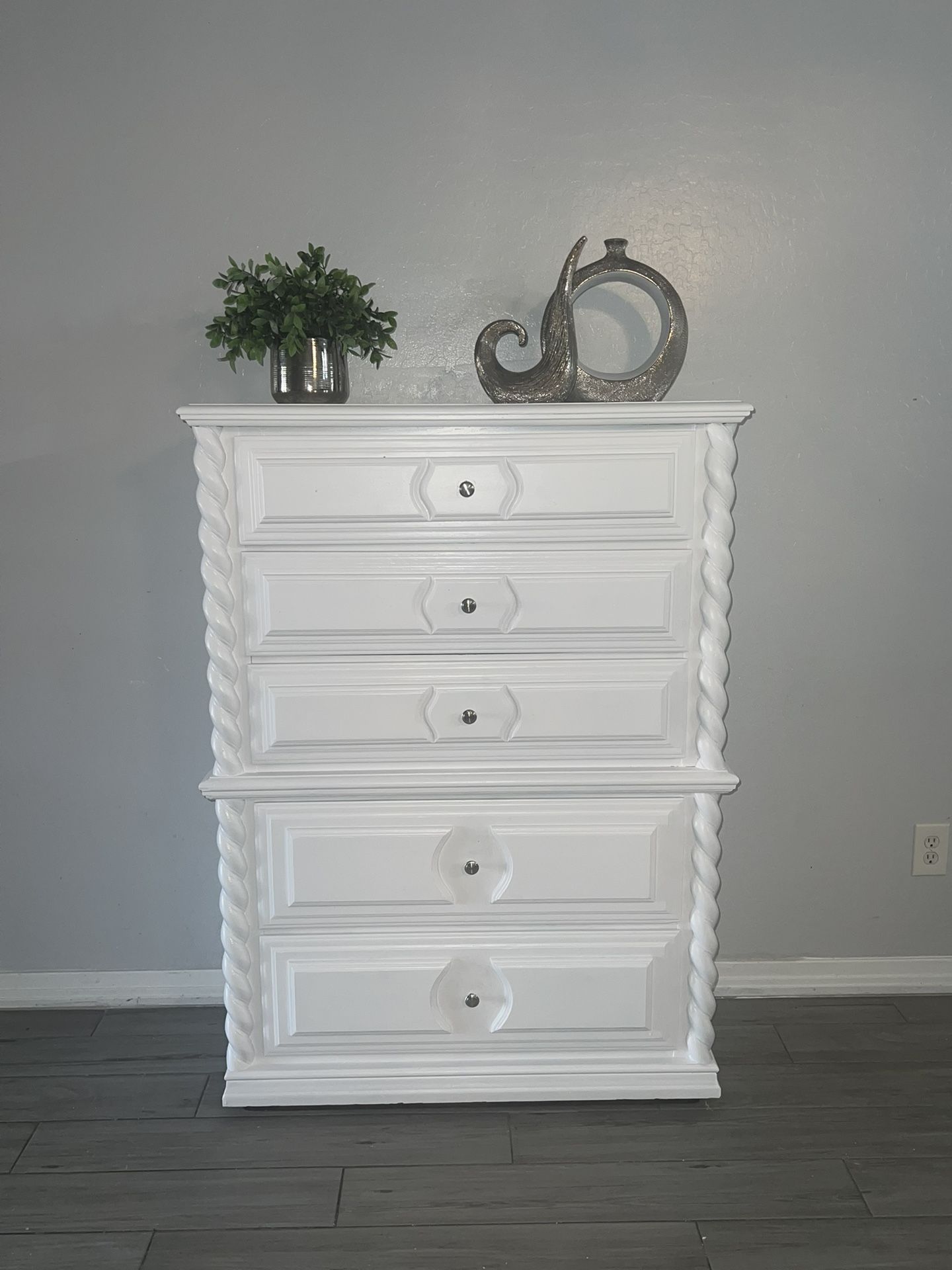 White Tall Dresser