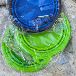 Pet Bowl Collapable Travel With Key Holder