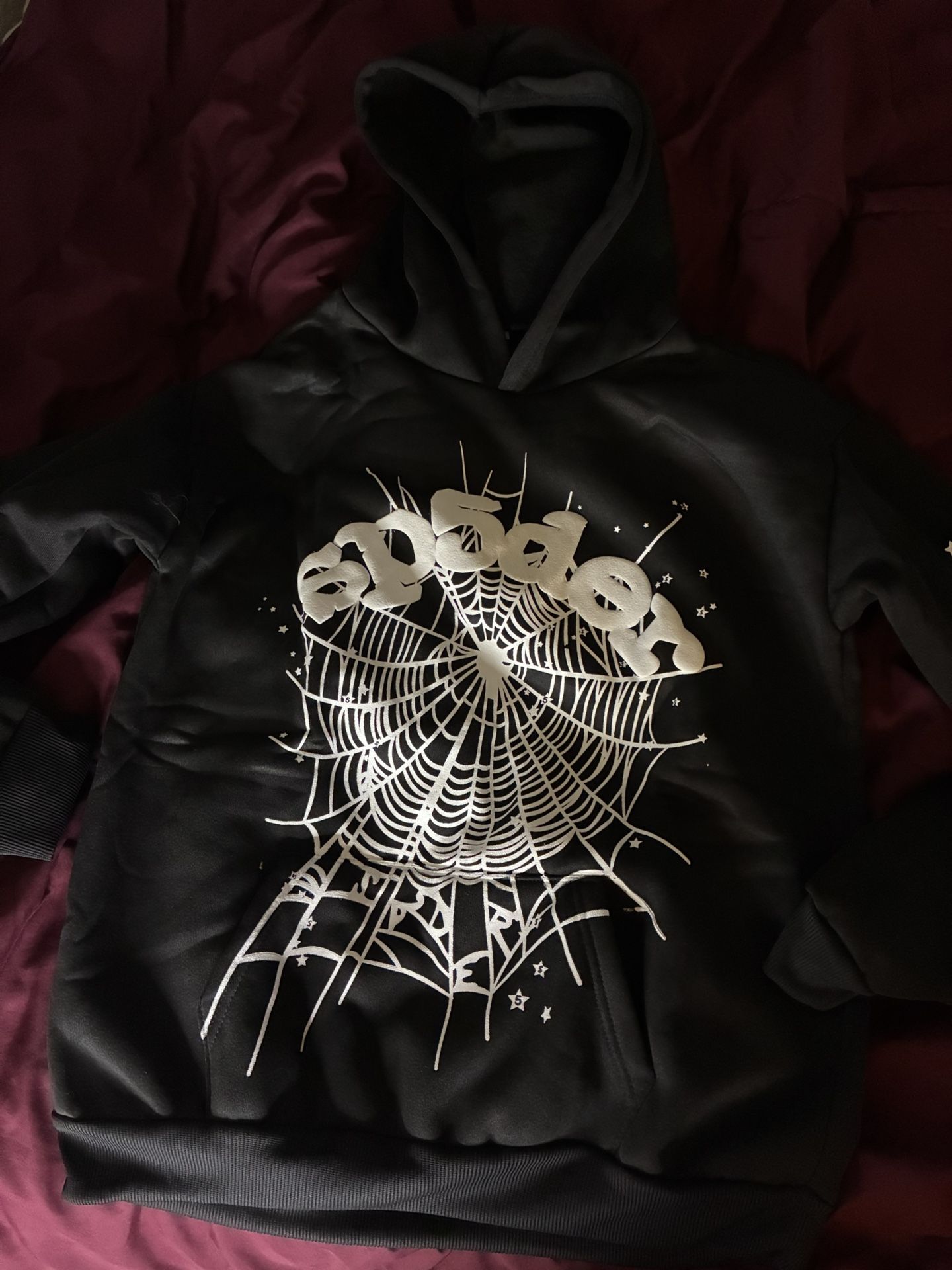 Black Spider Web Graphic Hoodie Gothic