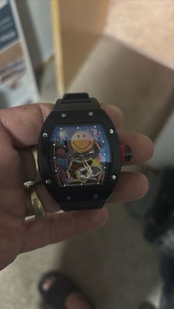 Richard Mille Style Watch Smiley Face Dial