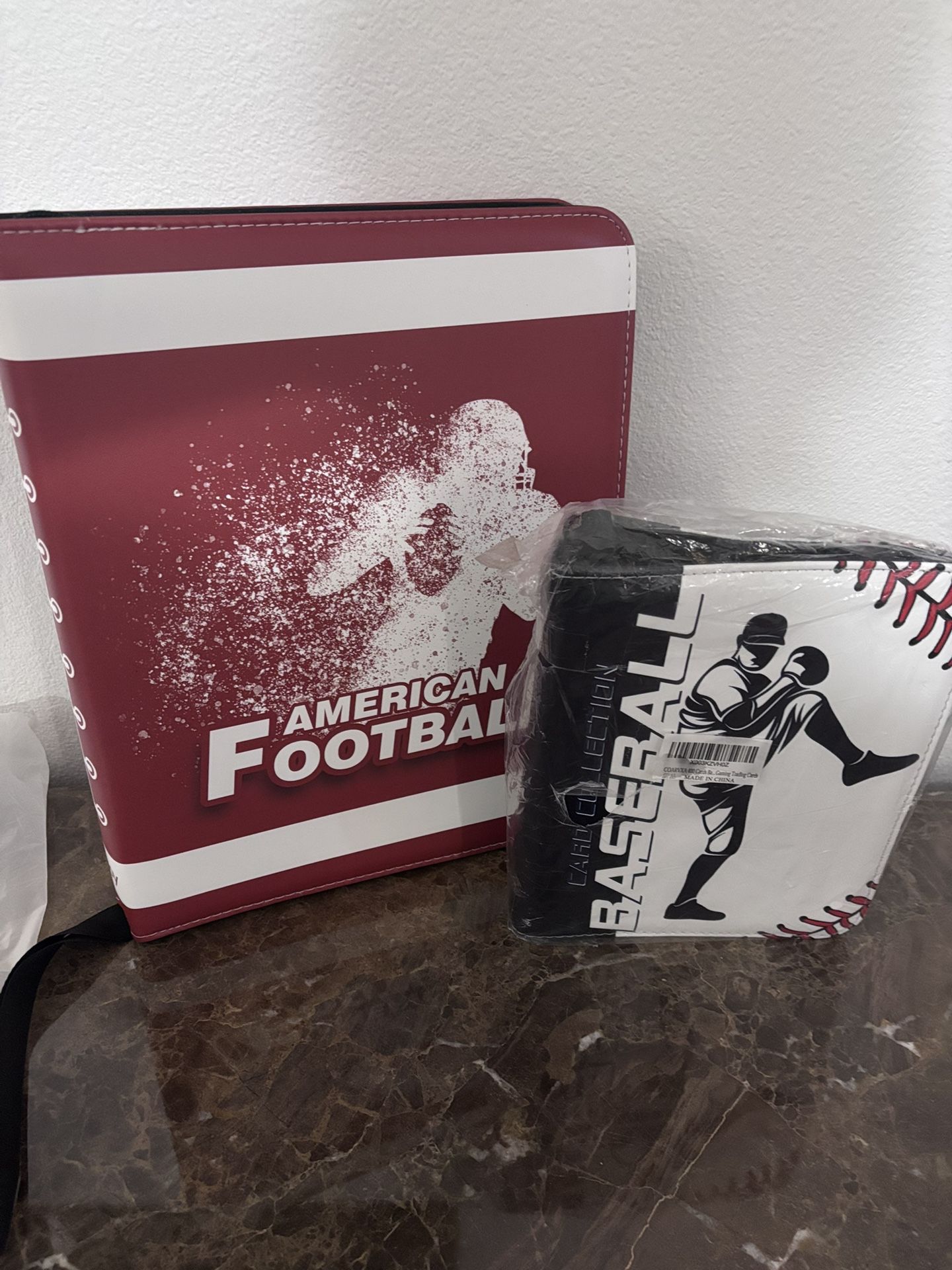 One 900 Trading Card Football Binder And One 400 Trading Card Baseball Binder
