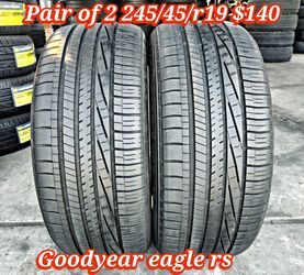 Pair of 2 goodyear eagle rs 245/45/r19 ‼️ free instalation and balance ‼️