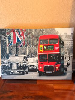 London Street Scene Canvas Wall Art