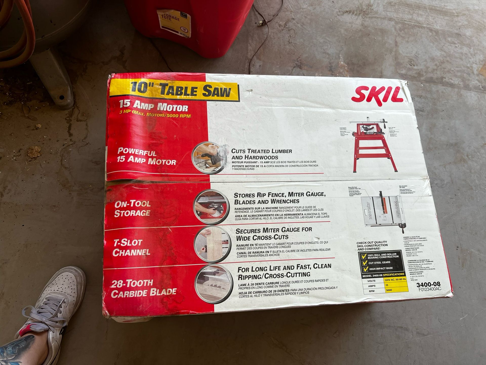 10” SKIL Table saw 15 Amp 