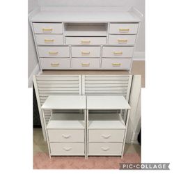 White Bedroom Furniture Set – Dresser & 2 Nightstands