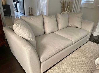 BEIGE UPHOLSTERY SOFA 100” LONG PICK UP TODAY
