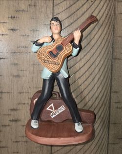 Vintage 1987 Elvis Presley w/Guitar Avon Porcelain Figurine Memphis EPE Hand Painted