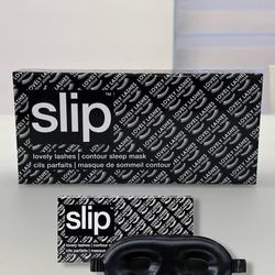 Slip Contour Sleep Mask, Black - Lash-Friendly Design, Blocks Light