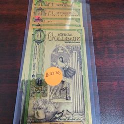 Pack Of 5 1/1000th 24k Gold Goldbacks 