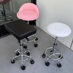 New In Box $25 Each Hair Nail Salon Dental Spa Stool Chair Tattoo Parlor 3 Styles Adjustable Height Furniture 